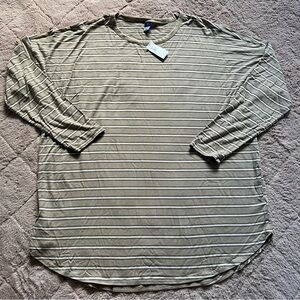 NWT Old Navy Luxe Striped‎ Shirt Women's Size M